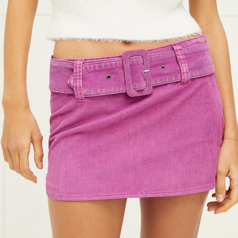Free People On the Go-go Cord Mini Skirt - Picture 1 of 4